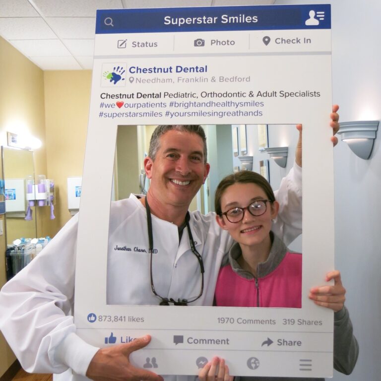 Facebook page frame, photo of Doctor and patient