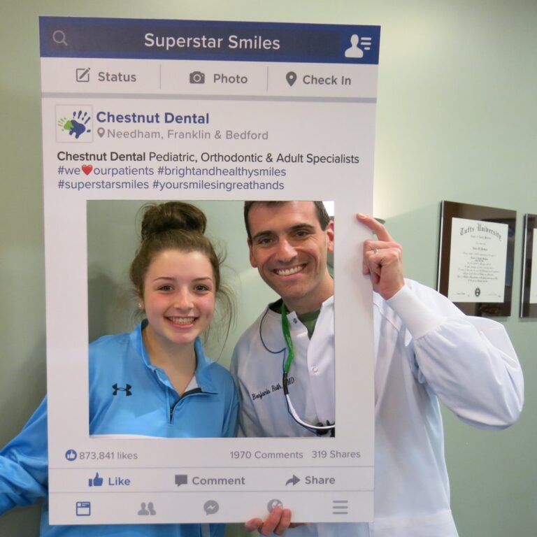 Facebook page frame, photo of Doctor and patient