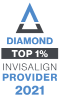 Diamond top 1% invisalign provider 2021 logo